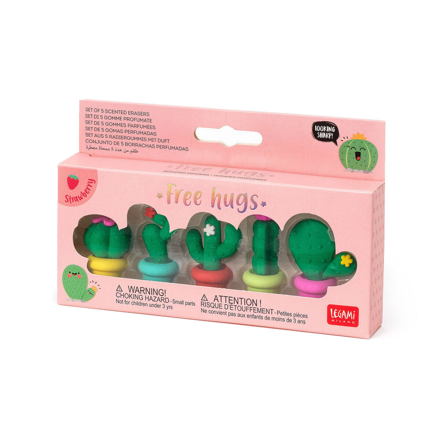 Set de 5 Gomas Perfumadas - Free Hugs - cactus