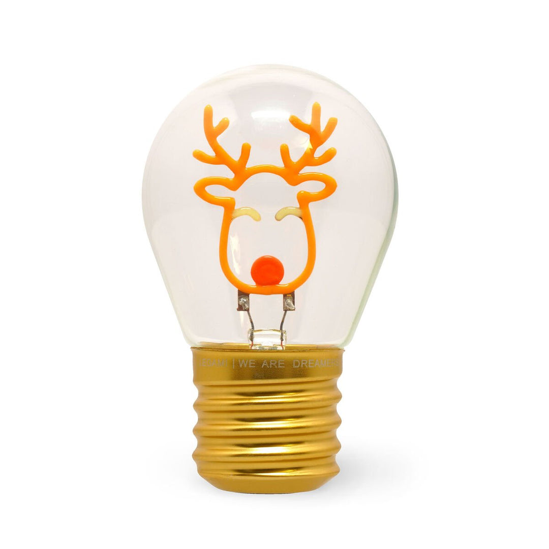 Lámpara Decorativa de Mesa Navideña en Forma de Bombilla - Reindeer - Bulb Fiction
