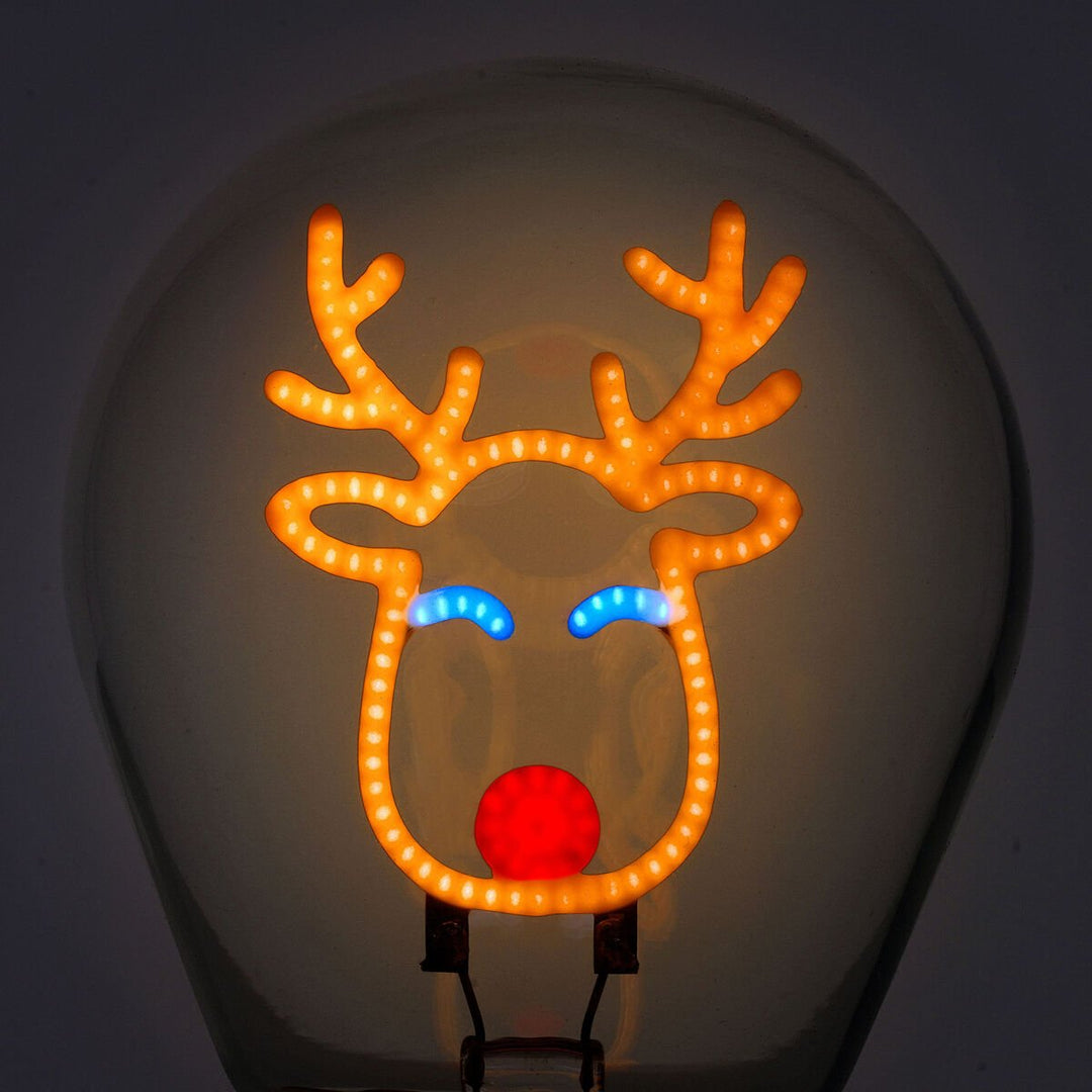Lámpara Decorativa de Mesa Navideña en Forma de Bombilla - Reindeer - Bulb Fiction