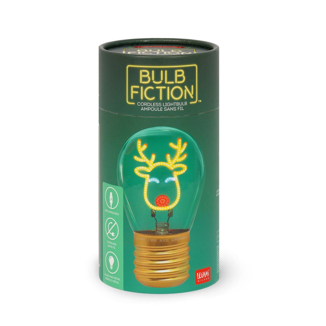 Lámpara Decorativa de Mesa Navideña en Forma de Bombilla - Reindeer - Bulb Fiction