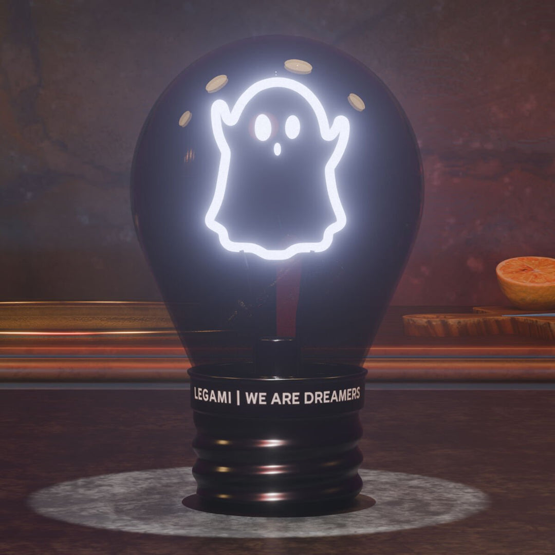 Lámpara Decorativa de Mesa en Forma de Bombilla - Ghost - Bulb Fiction - Halloween