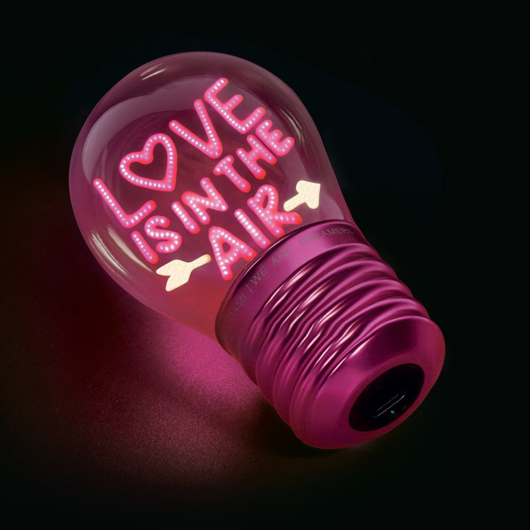 Lámpara Decorativa de Mesa en Forma de Bombilla - Love Is in the Air - Bulb Fiction