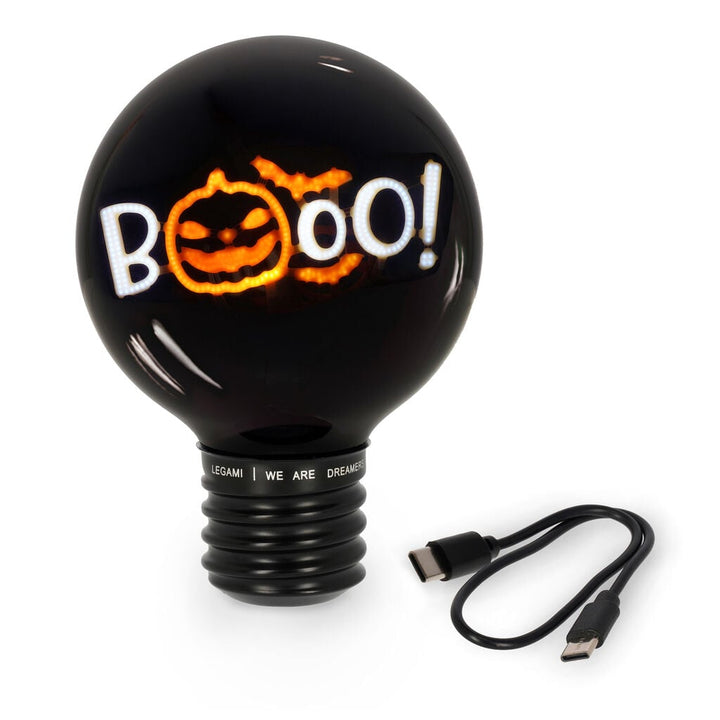 Lámpara Decorativa de Mesa en Forma de Bombilla - Pumpkin Booo - Bulb Fiction