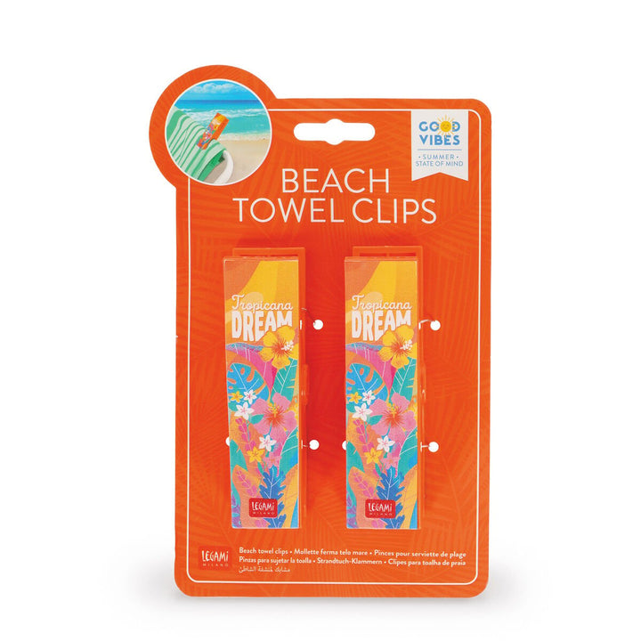 Pinzas para toalla de playa - set de 2 pinzas para toalla de playa - tropicana