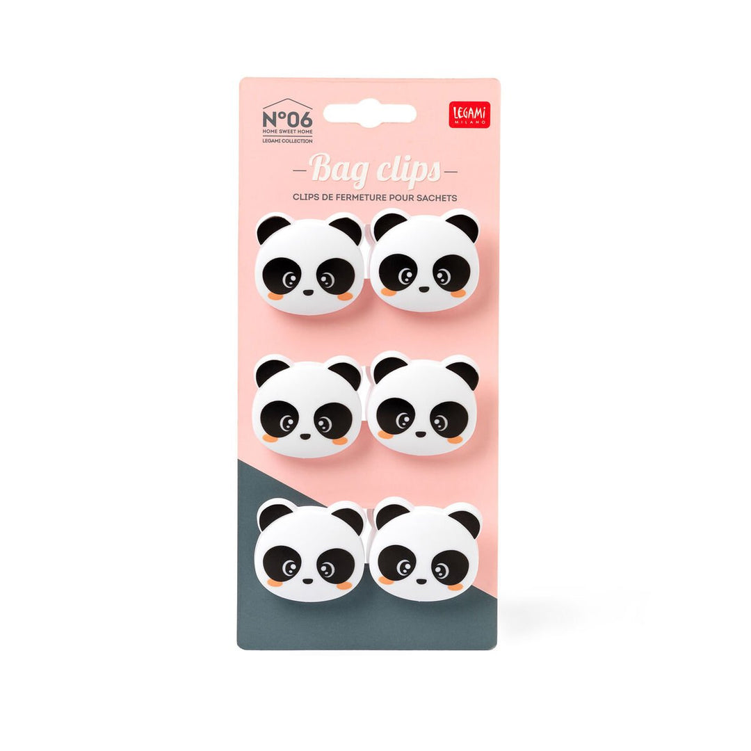 Set de 6 Pinzas para Cerrar Paquetes - Panda - Bag Clips