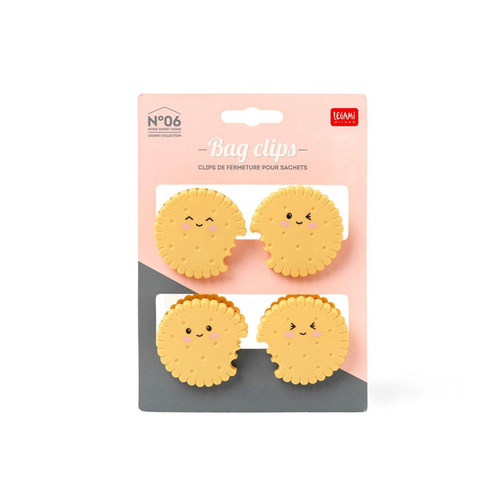 Set de 4 Pinzas para Cerrar Paquetes - Cookie - Bag Clips