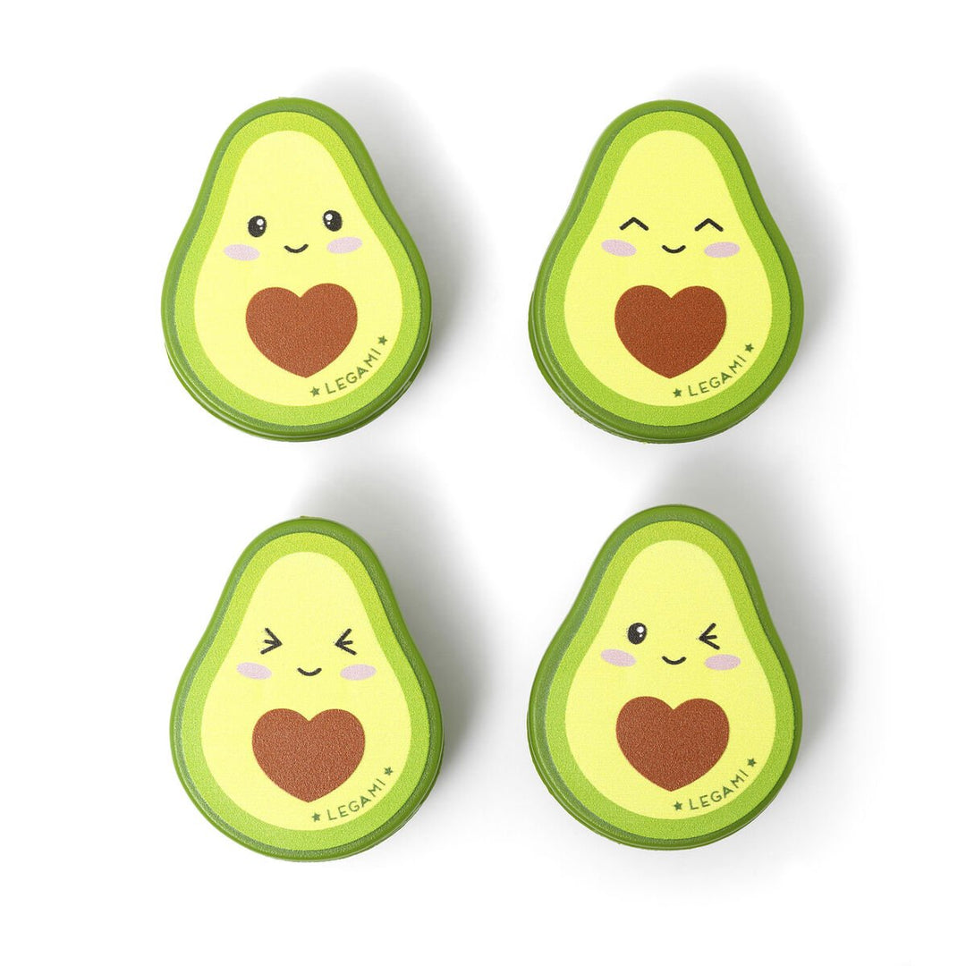 Set de 4 Pinzas para Cerrar Paquetes - Aguacate - Bag Clips