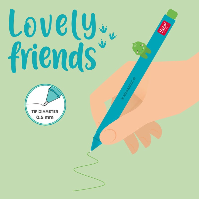Bolígrafo de gel - Lovely friends - Dino