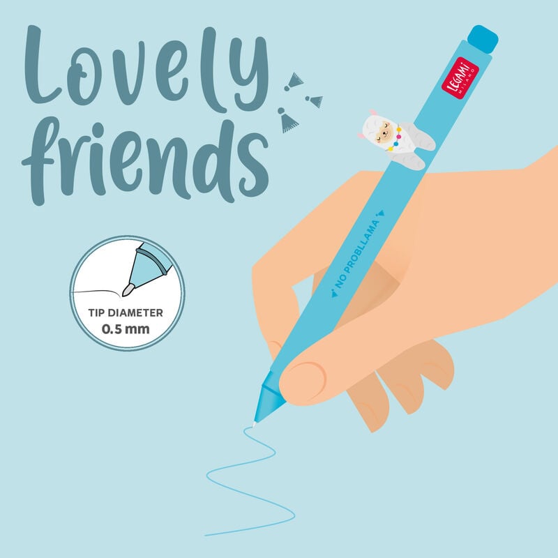 Bolígrafo de Gel - Lovely friends - Llama