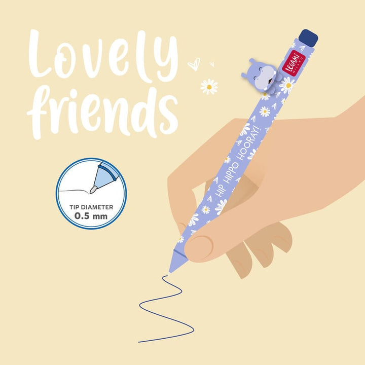Bolígrafo de gel - Lovely friends - Hippo