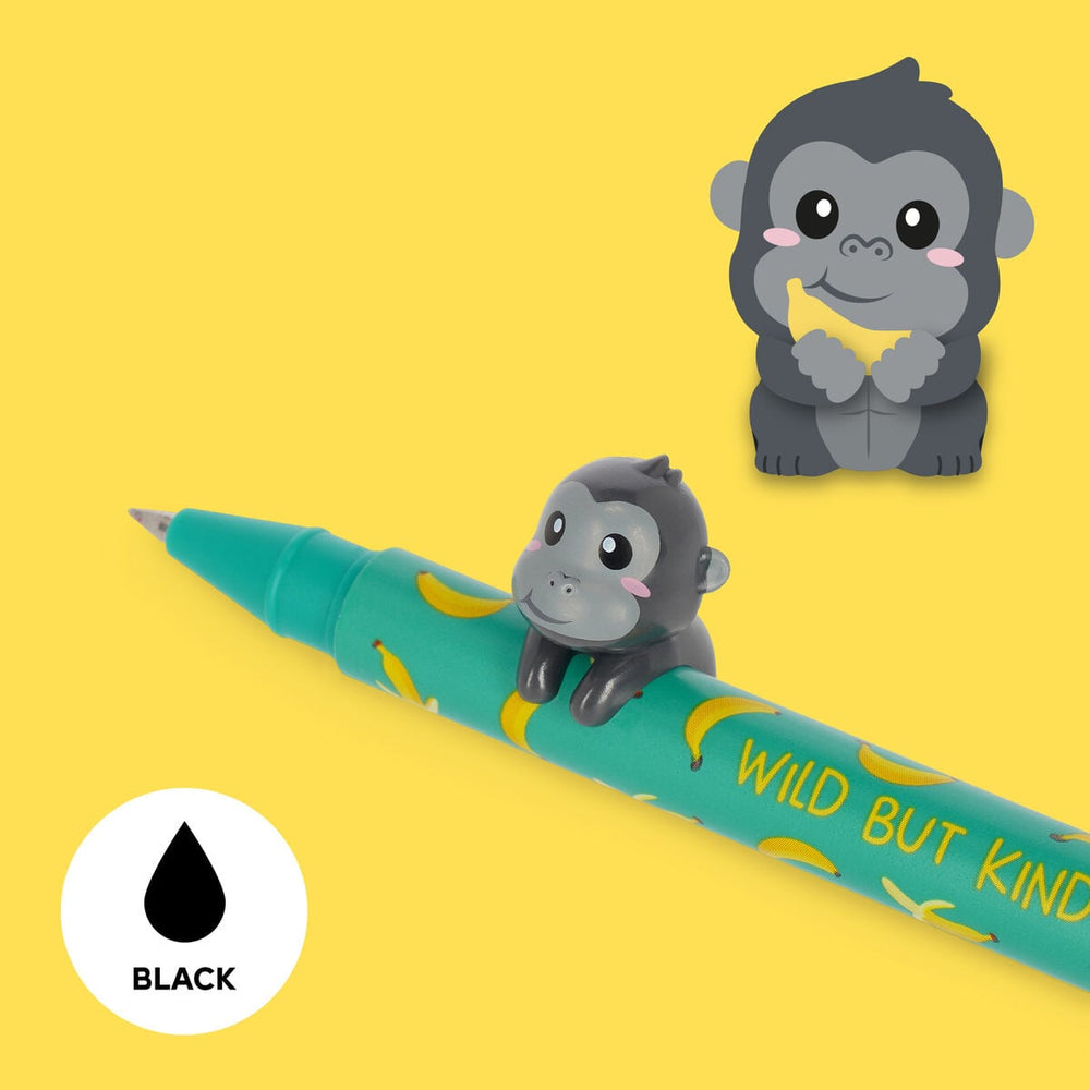 Bolígrafo con Animal Decorativo Gorilla «Wild but Kind» - Lovely Friends