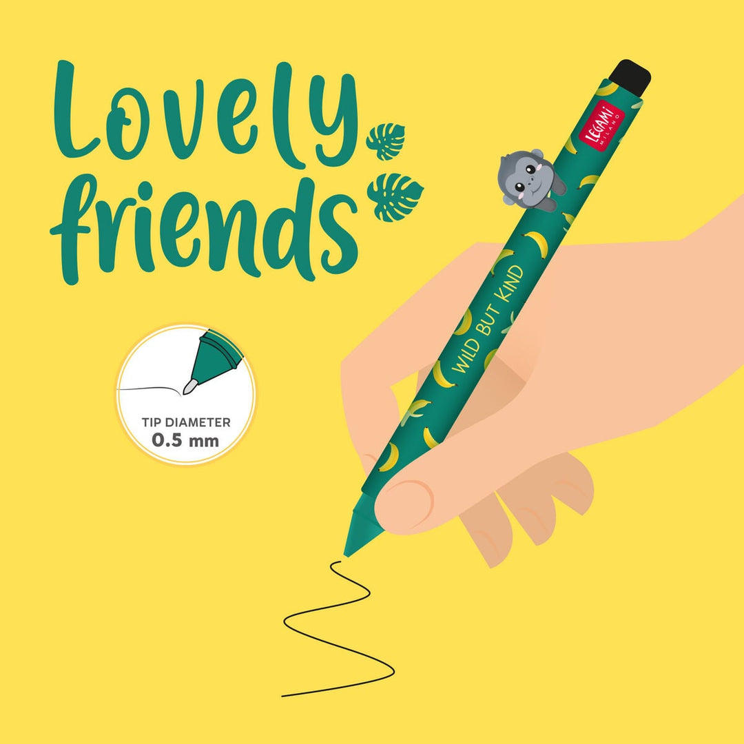 Bolígrafo con Animal Decorativo Gorilla «Wild but Kind» - Lovely Friends