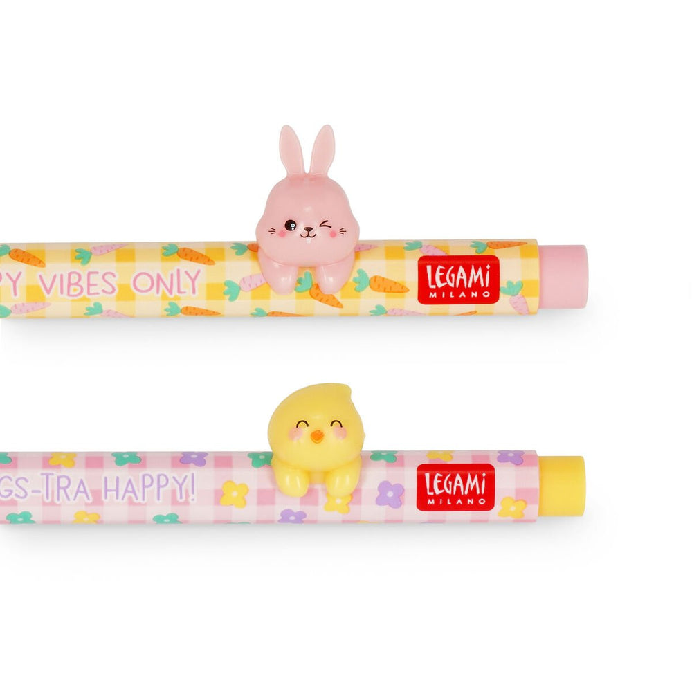 Set de 2 Bolígrafos de Gel con Animal Decorativo - Lovely Friends - Hoppy Easter