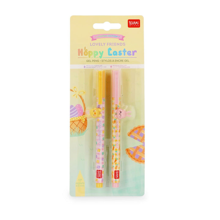 Set de 2 Bolígrafos de Gel con Animal Decorativo - Lovely Friends - Hoppy Easter