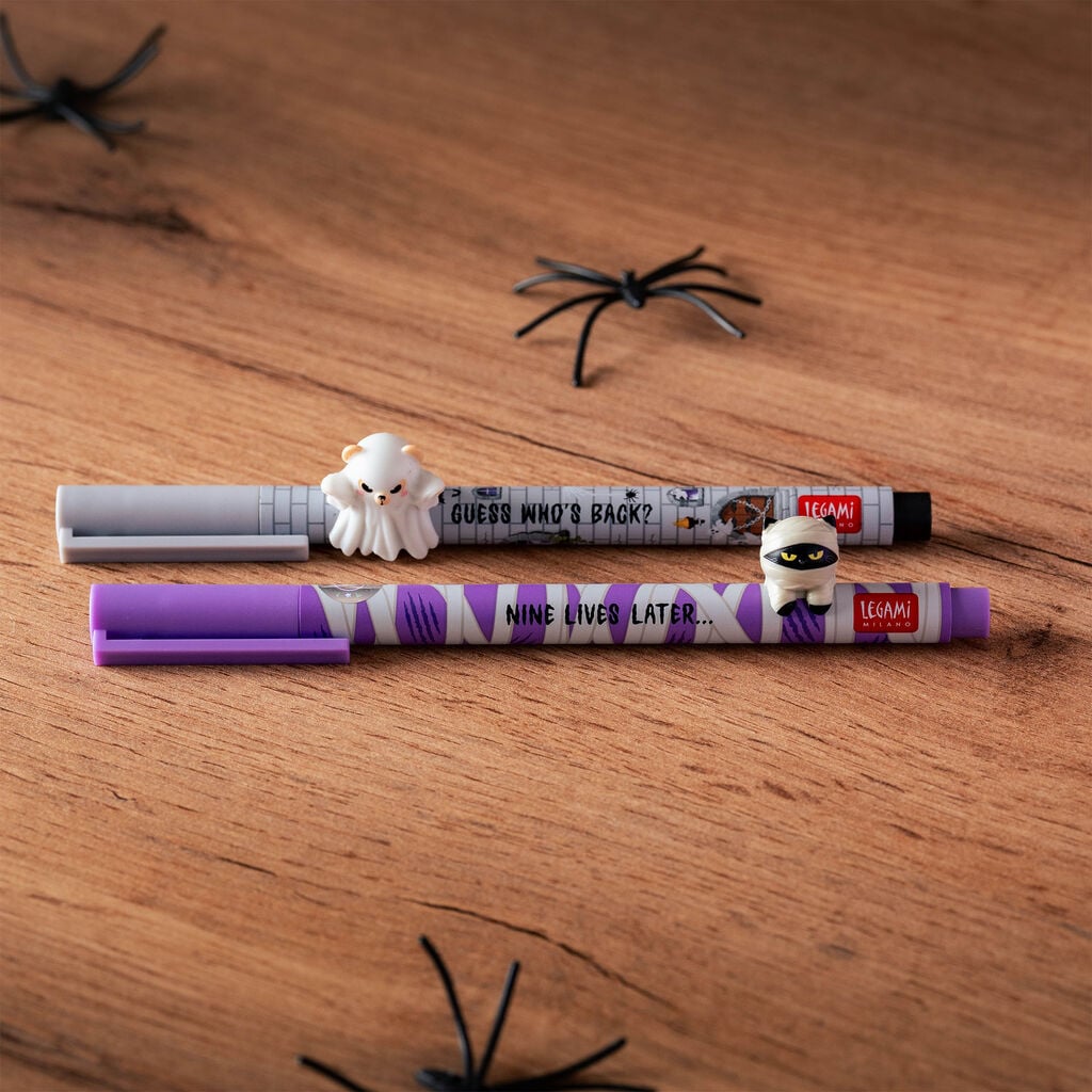 Set de 2 Bolígrafos Gel con Animal Decorativo - Lovely Friends - Spooky Party