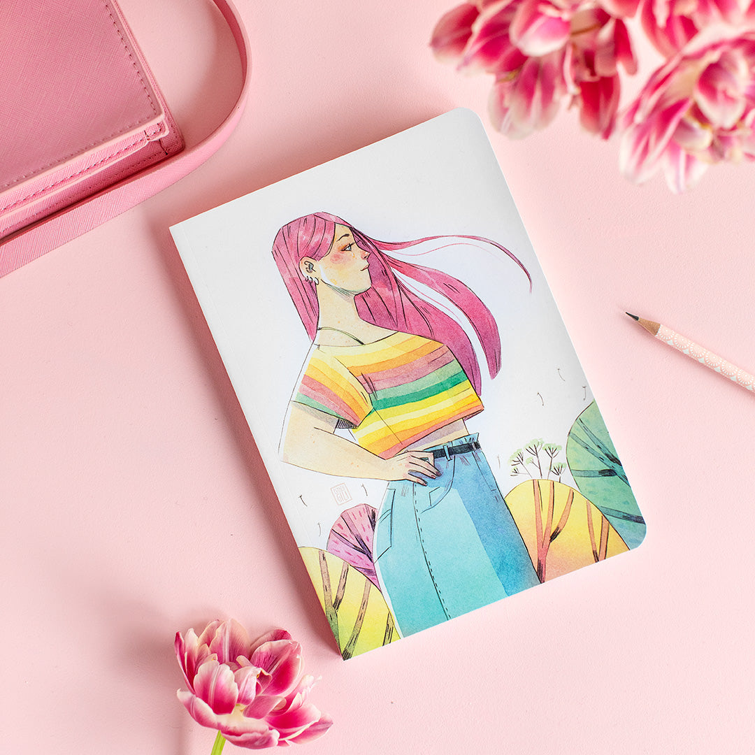 Libreta encuadernada Esther Gili - Pink