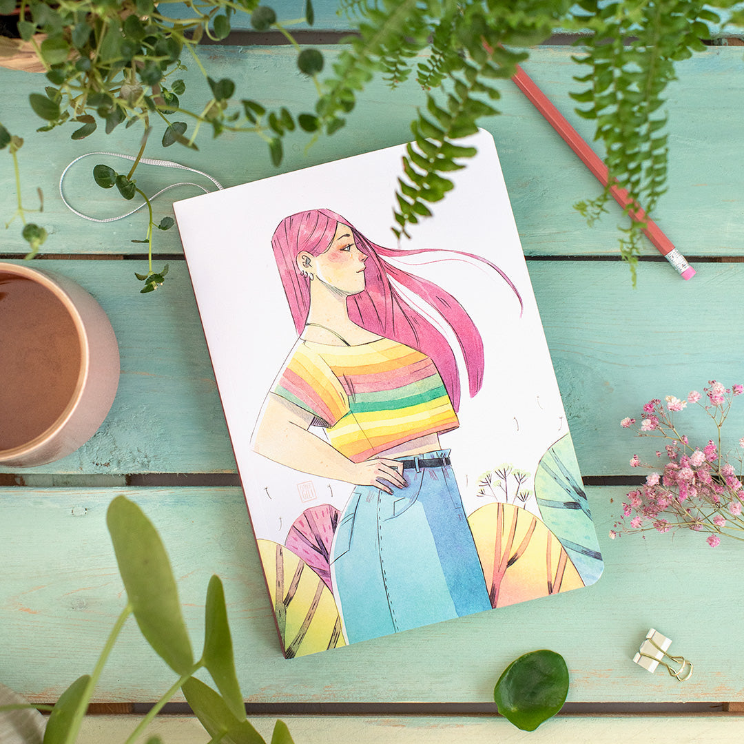 Libreta encuadernada Esther Gili - Pink