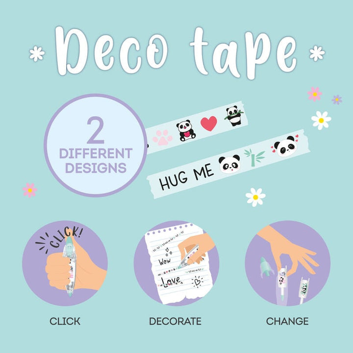 Bolígrafo con Cinta para Decorar - Deco Tape - Panda