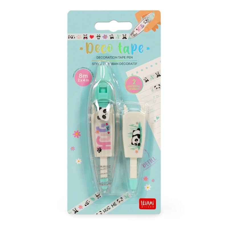 Bolígrafo con Cinta para Decorar - Deco Tape - Panda
