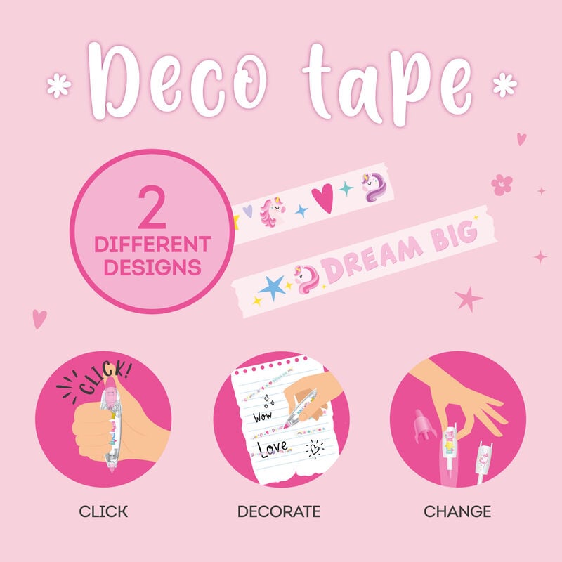Bolígrafo con Cinta para Decorar - Deco Tape - Unicorn