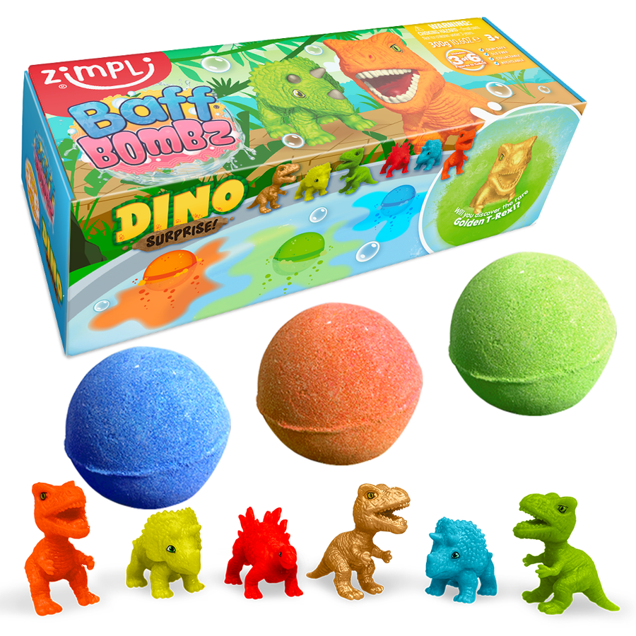 Pack 3 Bombas De Baño Surprise Dinos