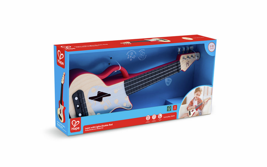 Aprende Ukelele con Luces - Rojo