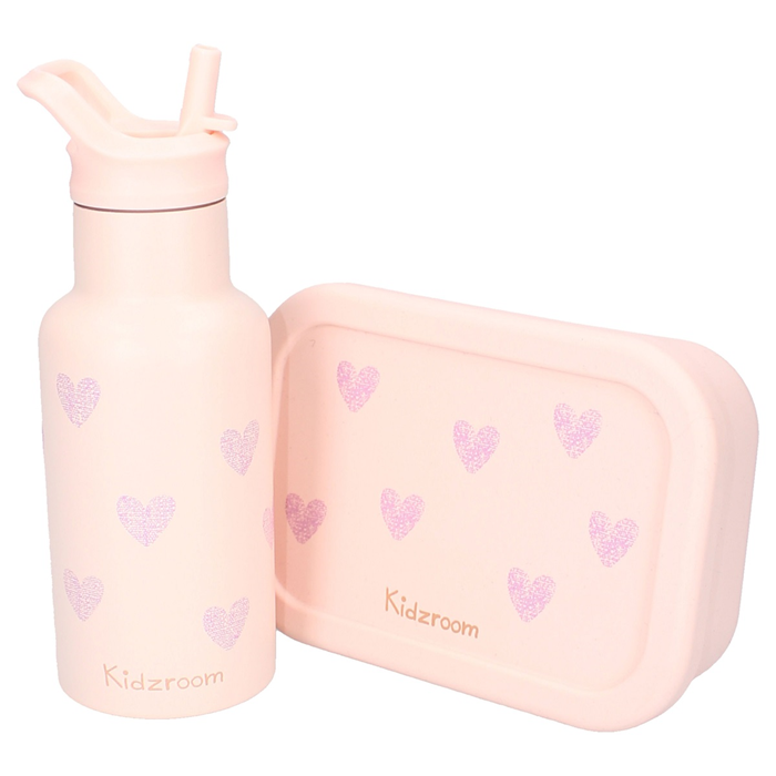 Botella Corazones 350ml - Pink