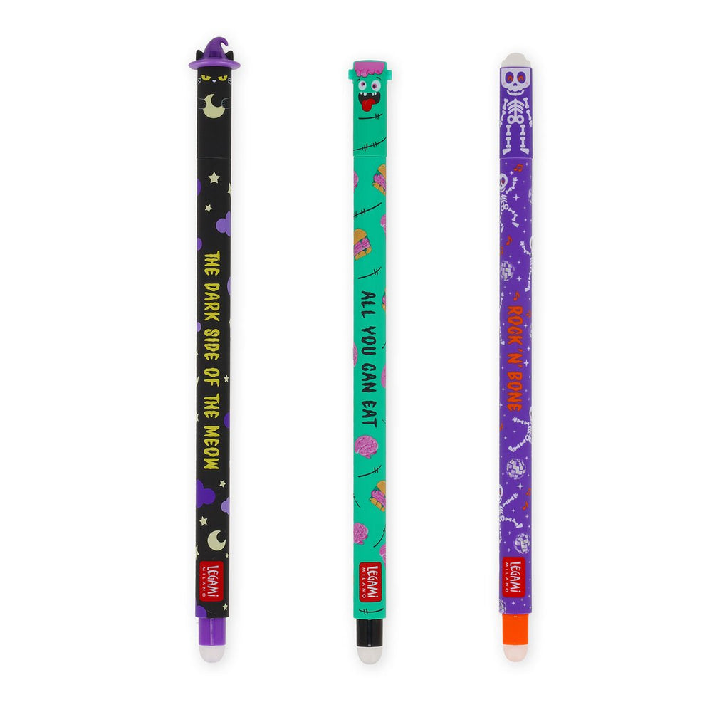 Set de 3 Bolígrafos de Gel Borrables - The Boo Crew - Erasable Pen - Halloween