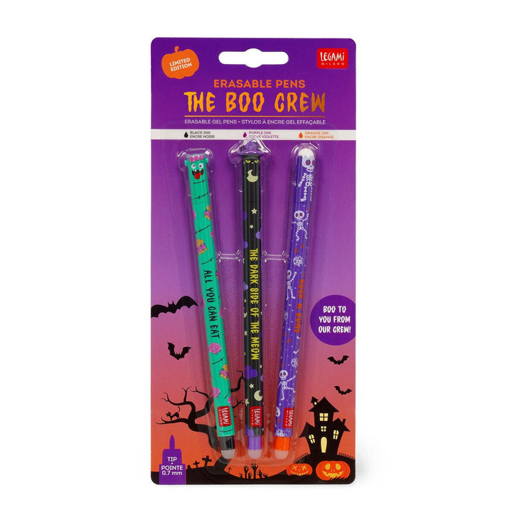 Set de 3 Bolígrafos de Gel Borrables - The Boo Crew - Erasable Pen - Halloween