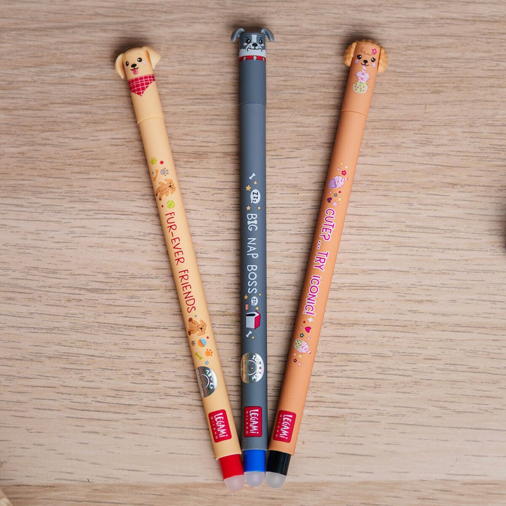 Set de 3 Bolígrafos de Gel Borrables - Erasable Pen - Fur-ever Friends