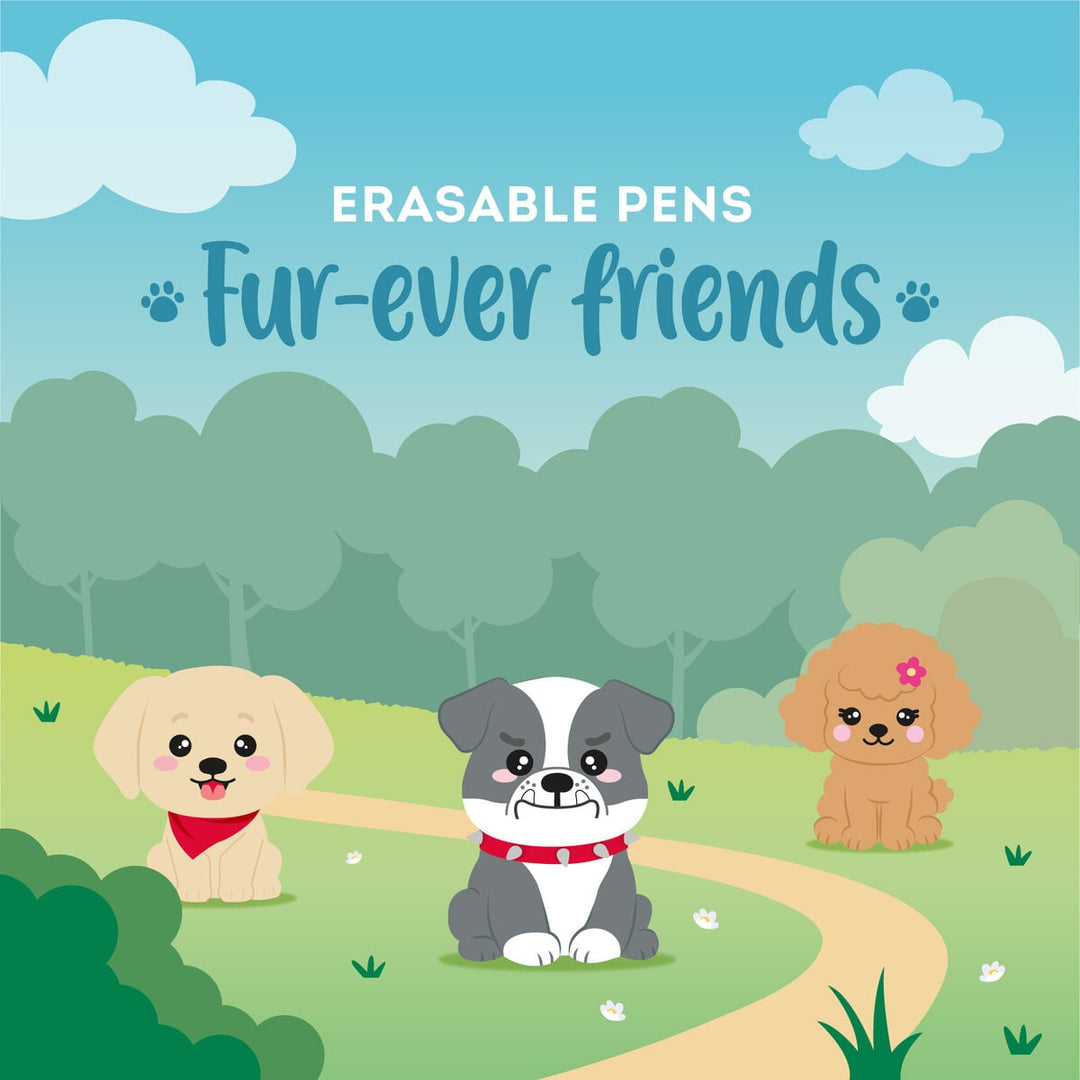Set de 3 Bolígrafos de Gel Borrables - Erasable Pen - Fur-ever Friends
