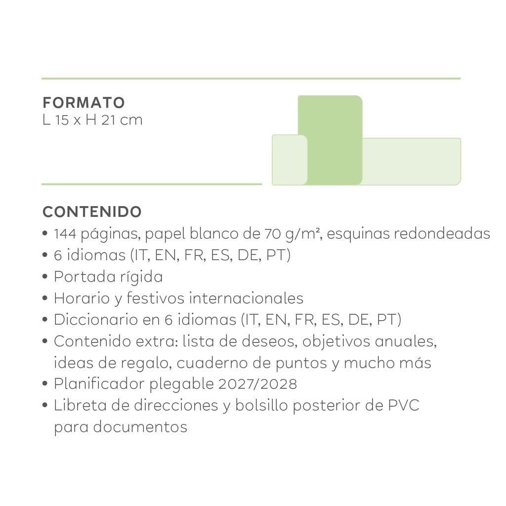 Agenda Semanal de 12 Meses Large con Espiral 2027 - Kitty Bubble Tea