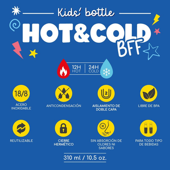 Cantimplora Térmica para Niños - Hot&Cold BFF - Monster