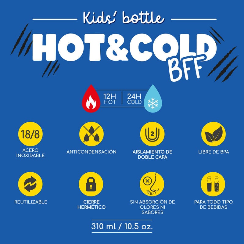 Cantimplora Térmica para Niños - Hot&Cold BFF - Tiger