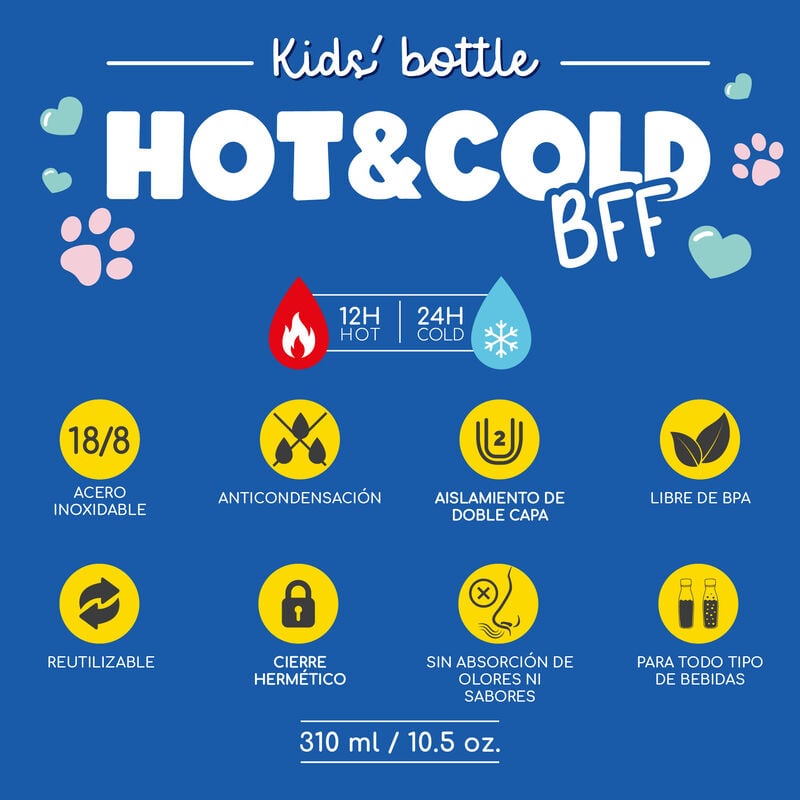 Cantimplora Térmica para Niños - Hot&Cold BFF - Panda