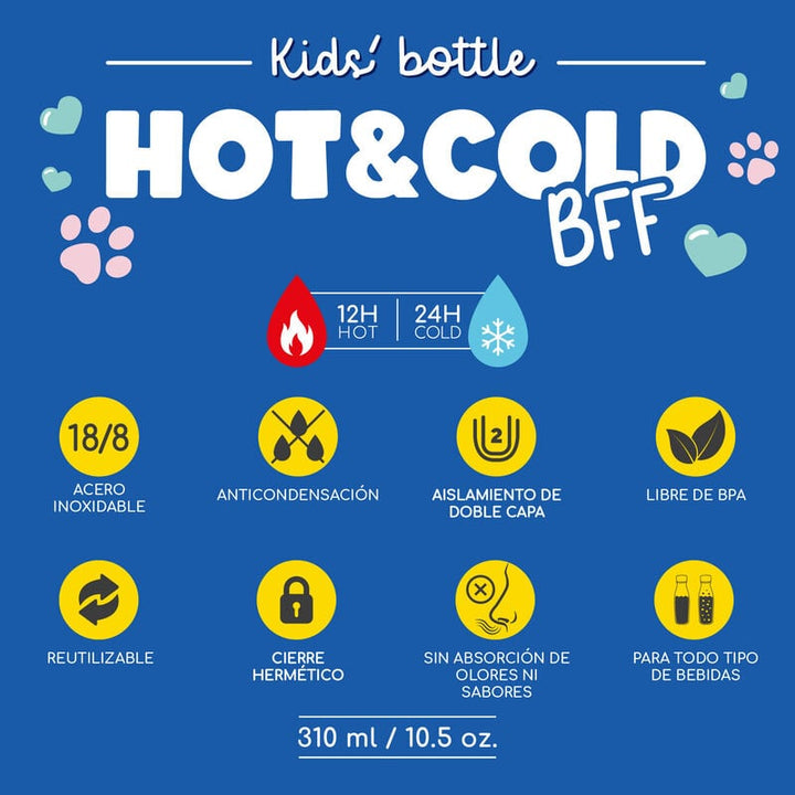 Cantimplora Térmica para Niños - Hot&Cold BFF - Panda