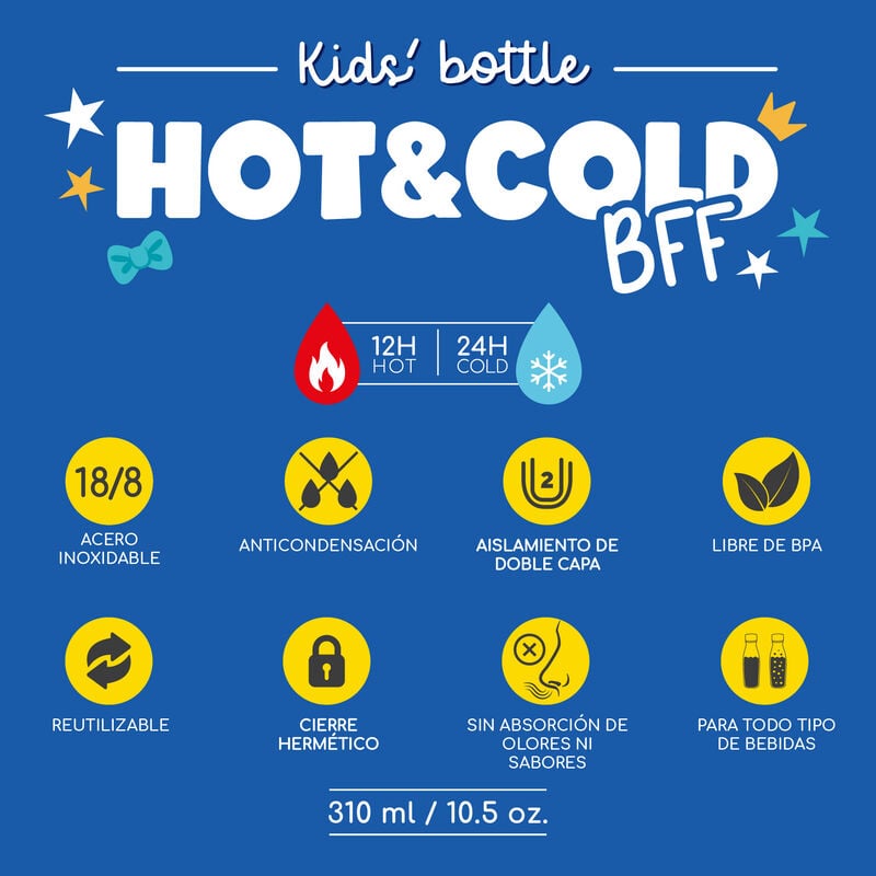 Cantimplora Térmica para Niños - Hot&Cold BFF - Penguin