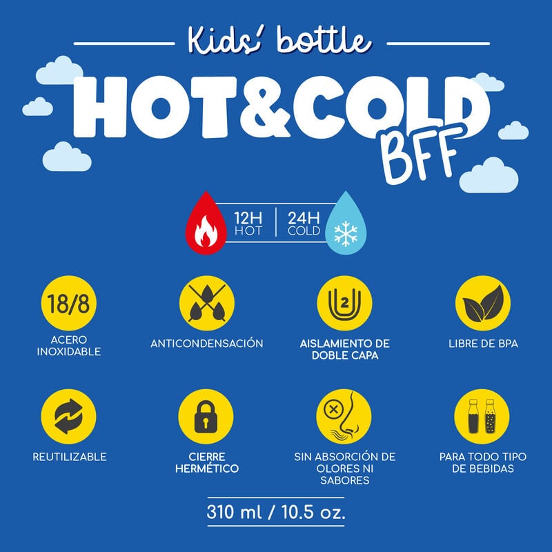 Cantimplora Térmica para Niños - Hot&Cold BFF - Giraffe