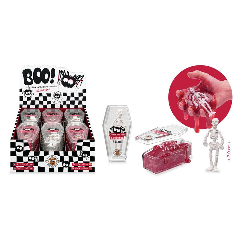 BOO Set Slime Glitter Esqueleto