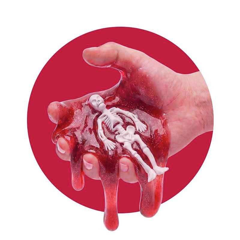 BOO Set Slime Glitter Esqueleto