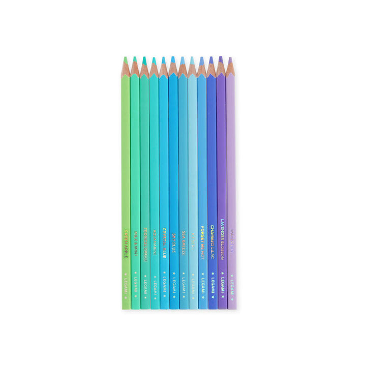 Set de 12 Lápices de Colores - Live Colorfully - Ocean Palette