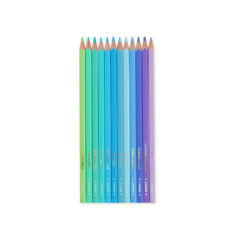 Set de 12 Lápices de Colores - Live Colorfully - Ocean Palette