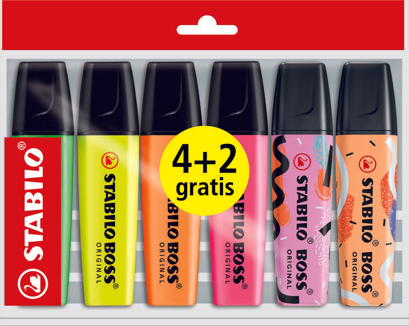 Estuche 4+2 Stabilo Boss Eco