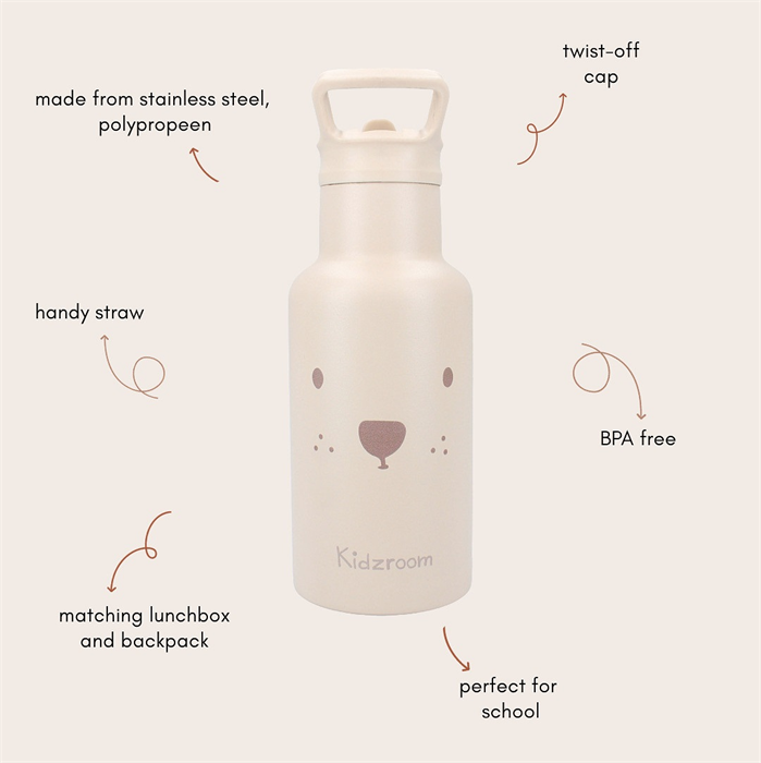 Botella 350 ml Beary Excited - beige