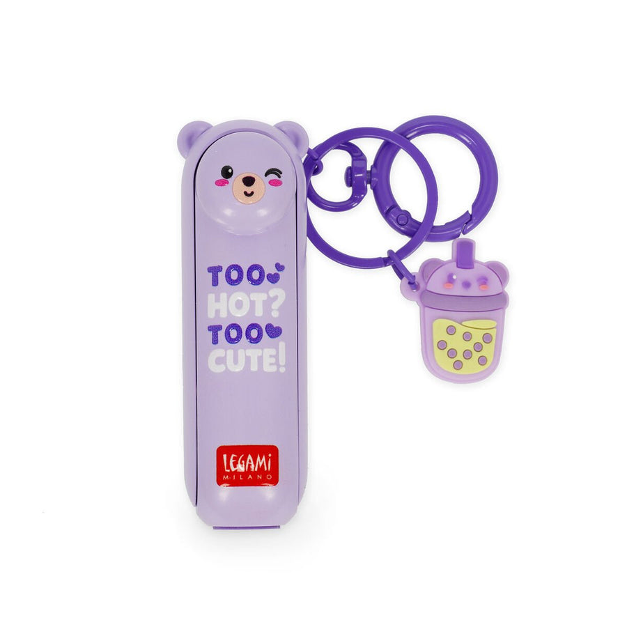 Mini ventilador - ventilador recargable portátil - Teddy Bear - Lilac