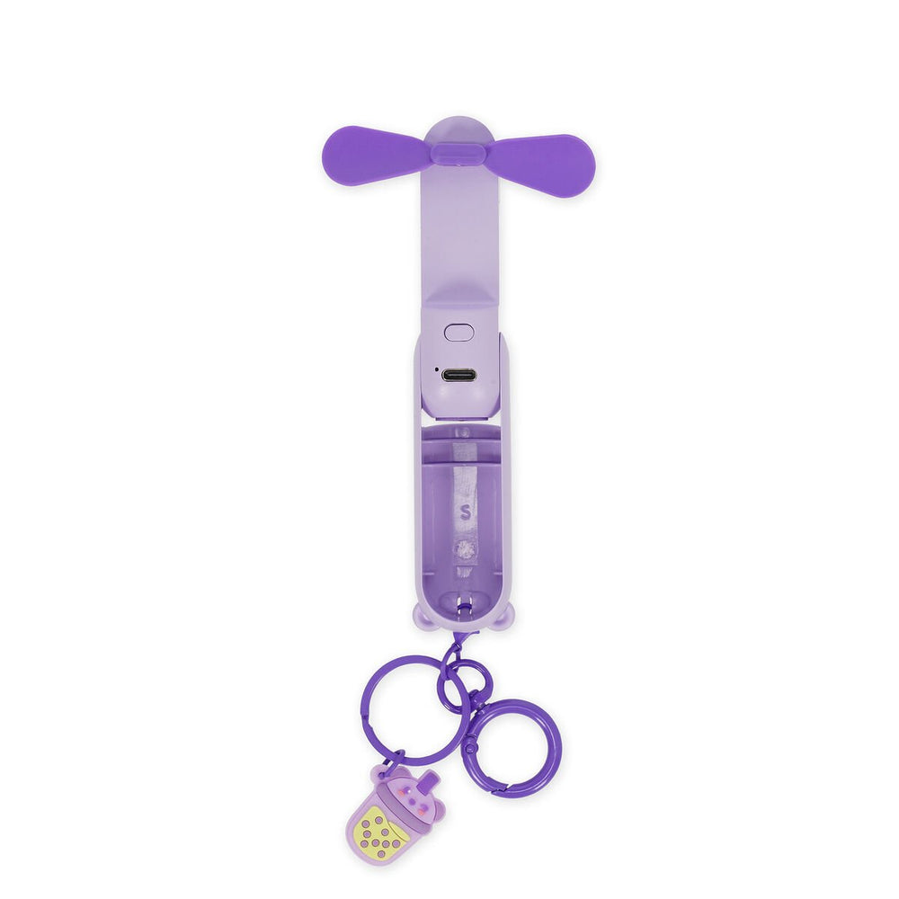 Mini ventilador - ventilador recargable portátil - Teddy Bear - Lilac