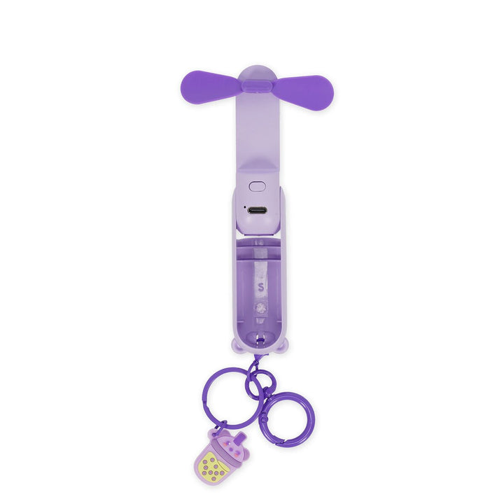 Mini ventilador - ventilador recargable portátil - Teddy Bear - Lilac