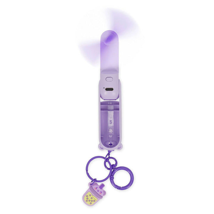 Mini ventilador - ventilador recargable portátil - Teddy Bear - Lilac