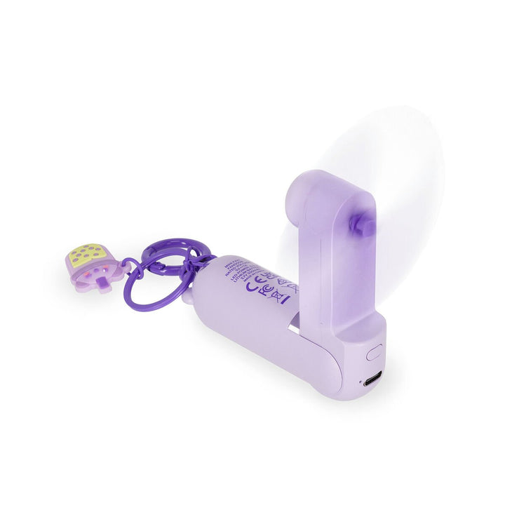 Mini ventilador - ventilador recargable portátil - Teddy Bear - Lilac