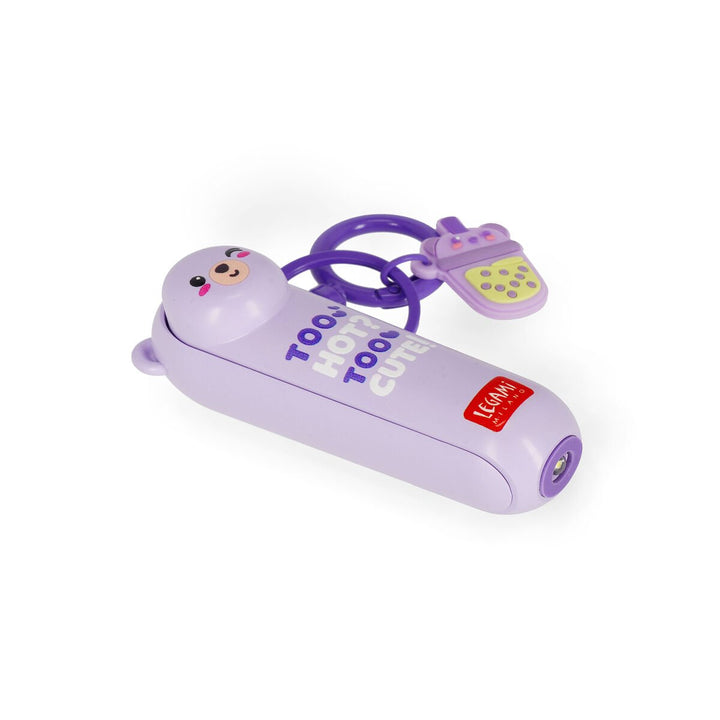 Mini ventilador - ventilador recargable portátil - Teddy Bear - Lilac